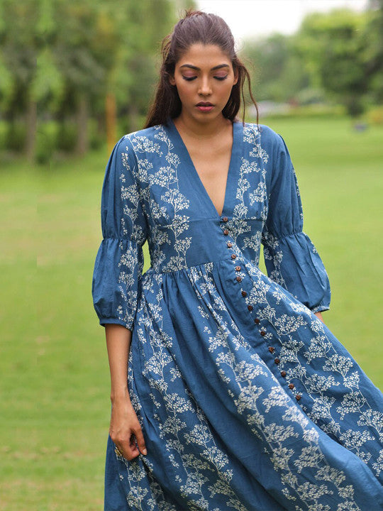 Chidiyaa Blue Floral Dress