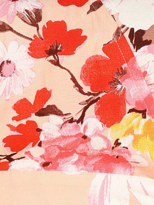 House Of Zelena Floral Print Maternity Wrap Dress