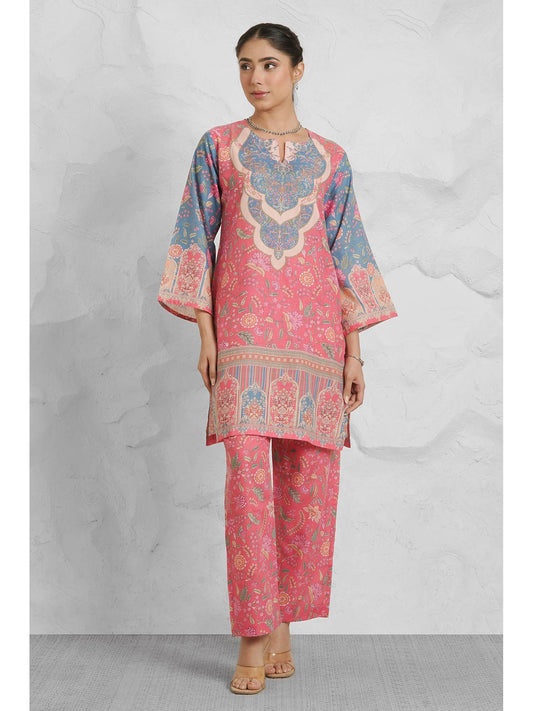 Women Pink Floral Co-Ord Set