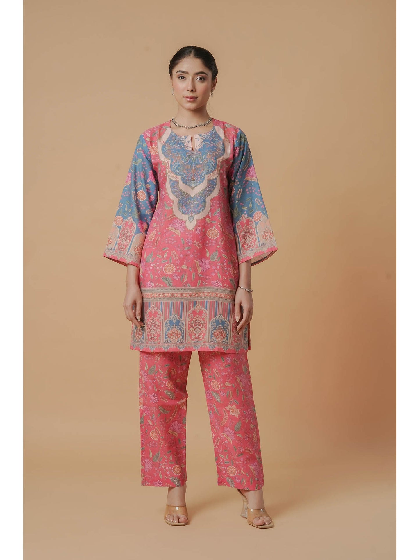 Women Pink Floral Co-Ord Set