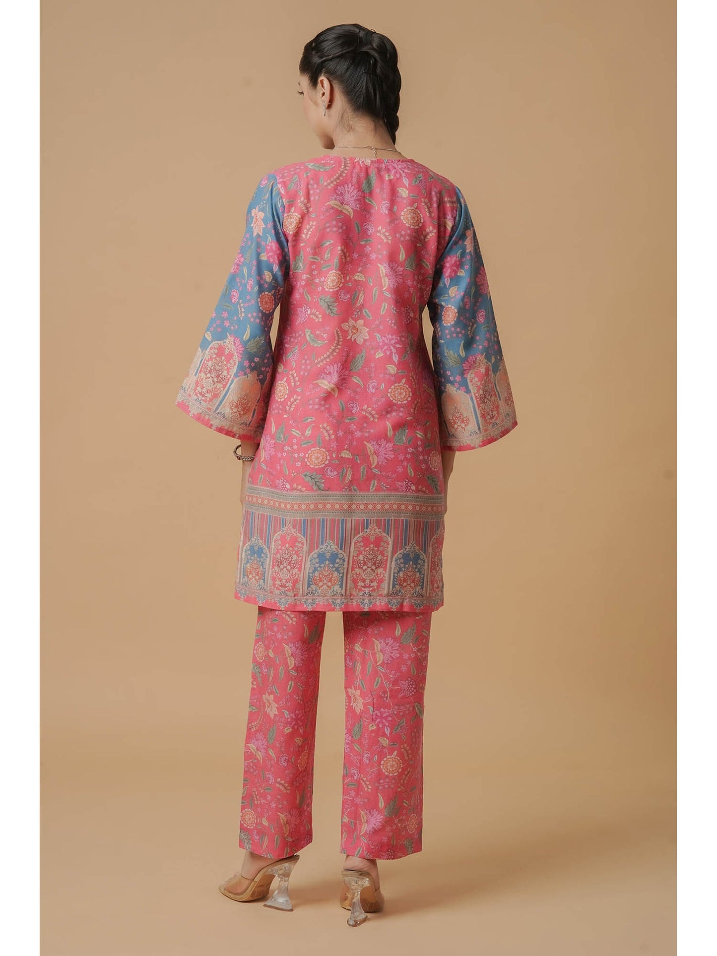 Women Pink Floral Co-Ord Set