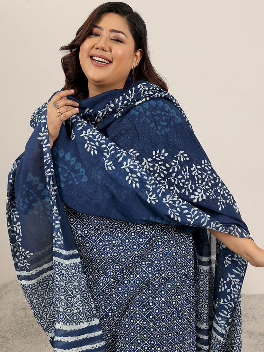 EXTRA LOVE BY LIBAS Women Printed Regular Kurta with Trousers & With Dupatta