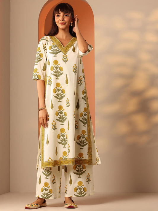 Yellow Floral Printed Co-Ord Set