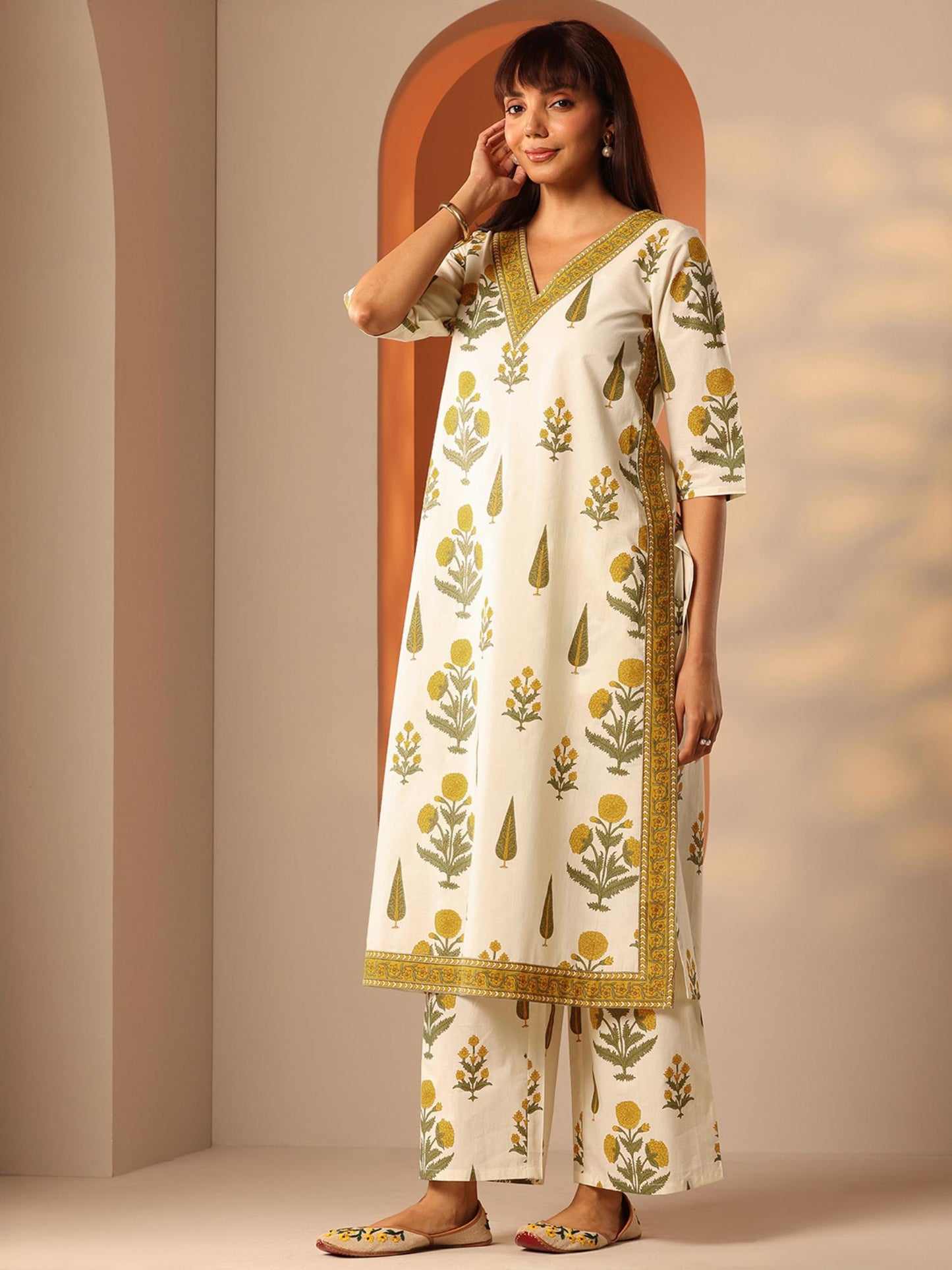 Yellow Floral Printed Co-Ord Set