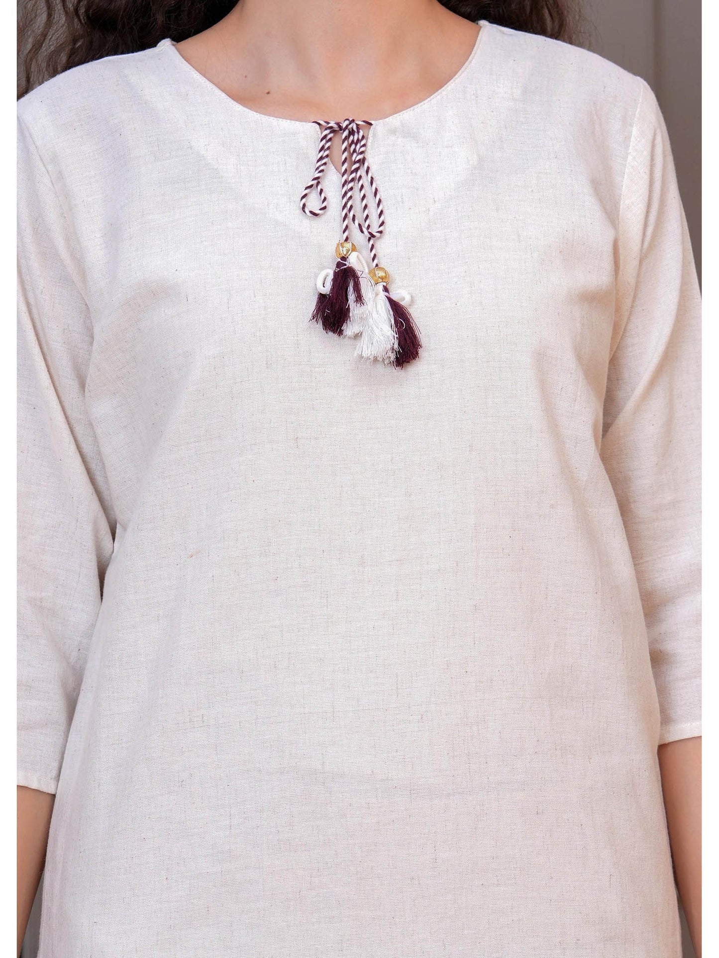 Women Trendy Cotton Flex Embroidery Co-Ordset (Set of 2)