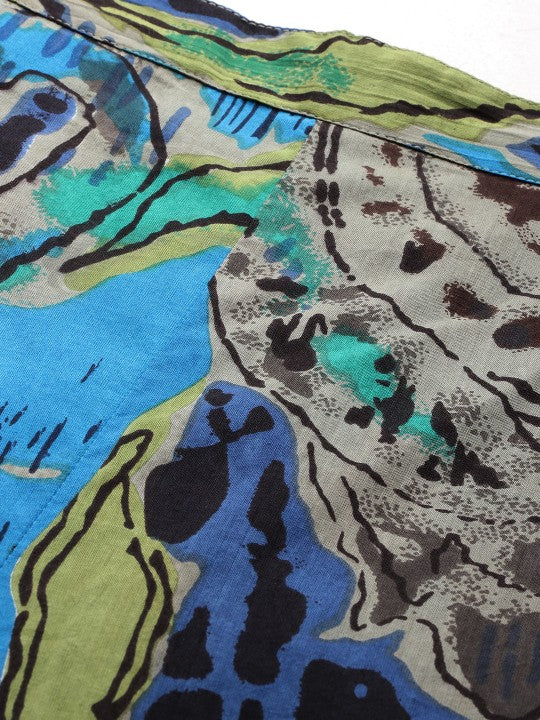 Printed Pure Cotton Tunic With Trousers