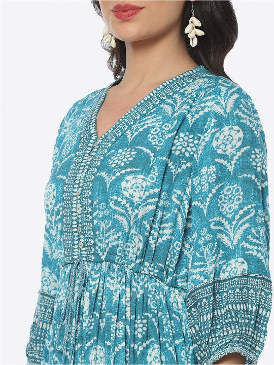 Biba Ethnic Motifs Printed Ethnic Maxi Dress