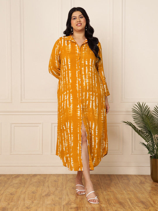 Vibes by Deebaco  Plus Size Printed A-Line Maxi Dress