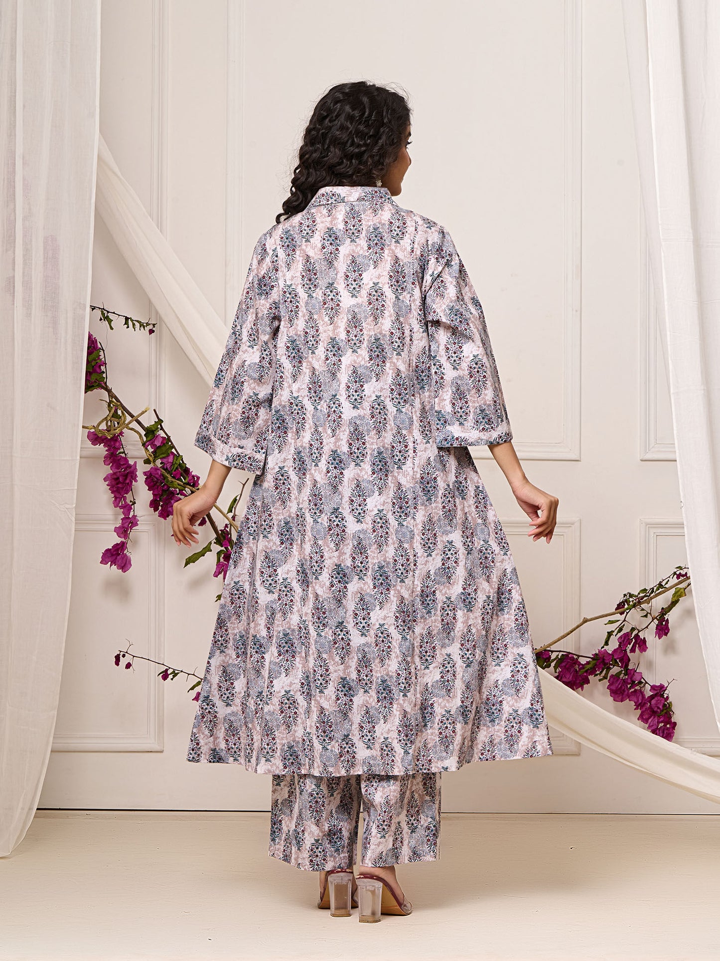 Blooming Floral Printed Cotton Co-Ord (Set of 2)