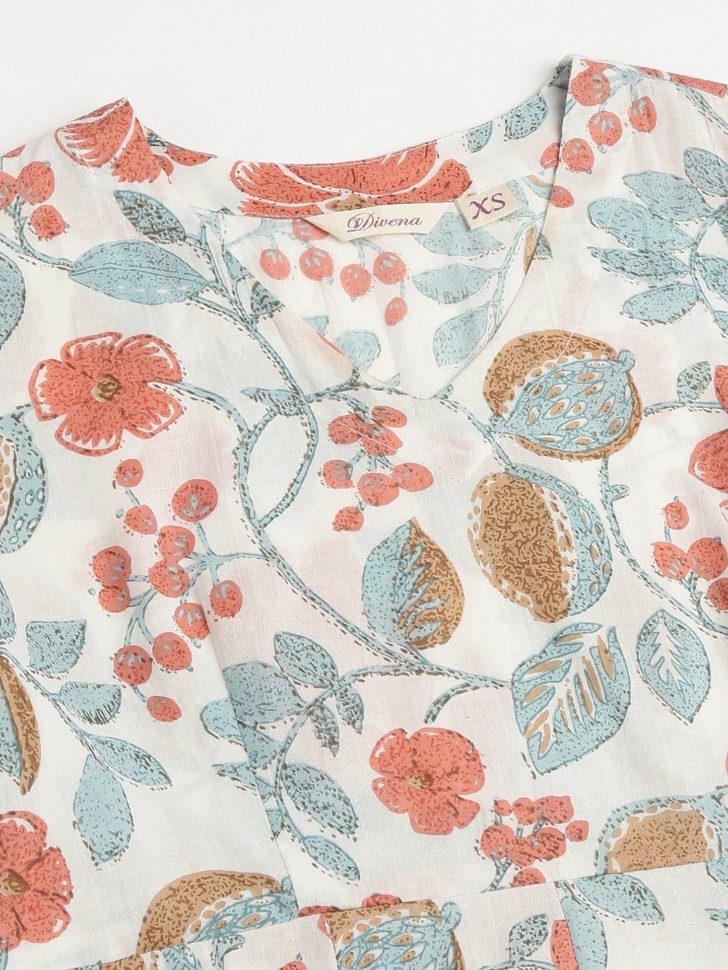 Floral Printed Cotton Tunic With Pant (Set of 2)