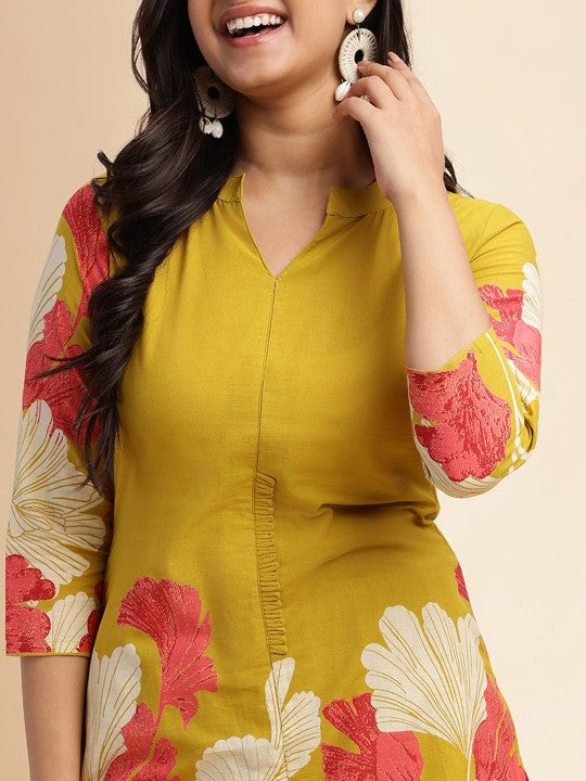 GULMEHAK Floral Printed Cotton Tunic & Palazzos