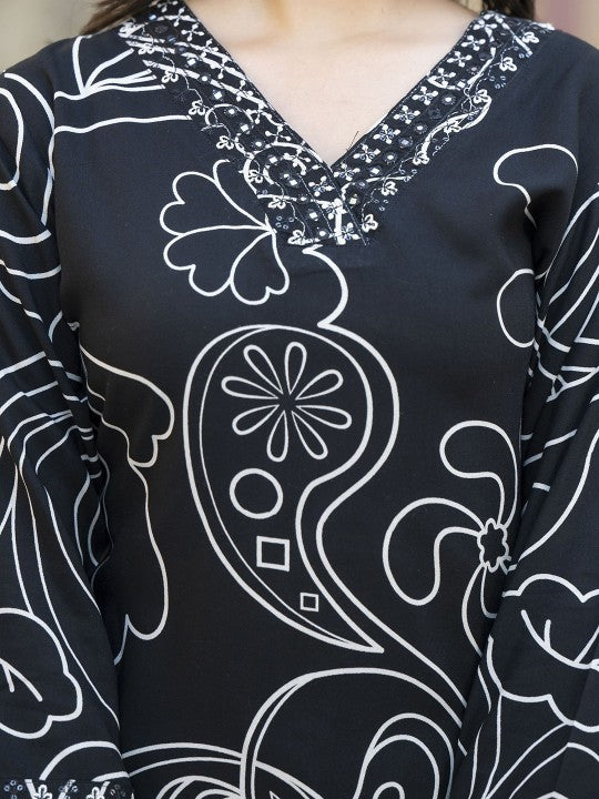 INDYES Women Ethnic Motifs Printed Kurta with Trousers & Dupatta