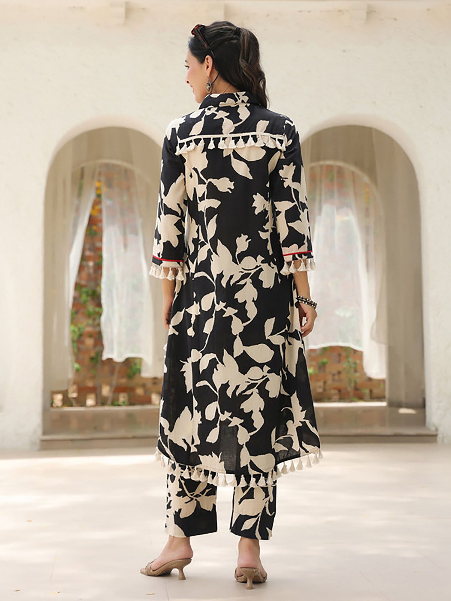 Floral Printed Shirt Collar Pure Cotton Co-Ord (Set of 2)