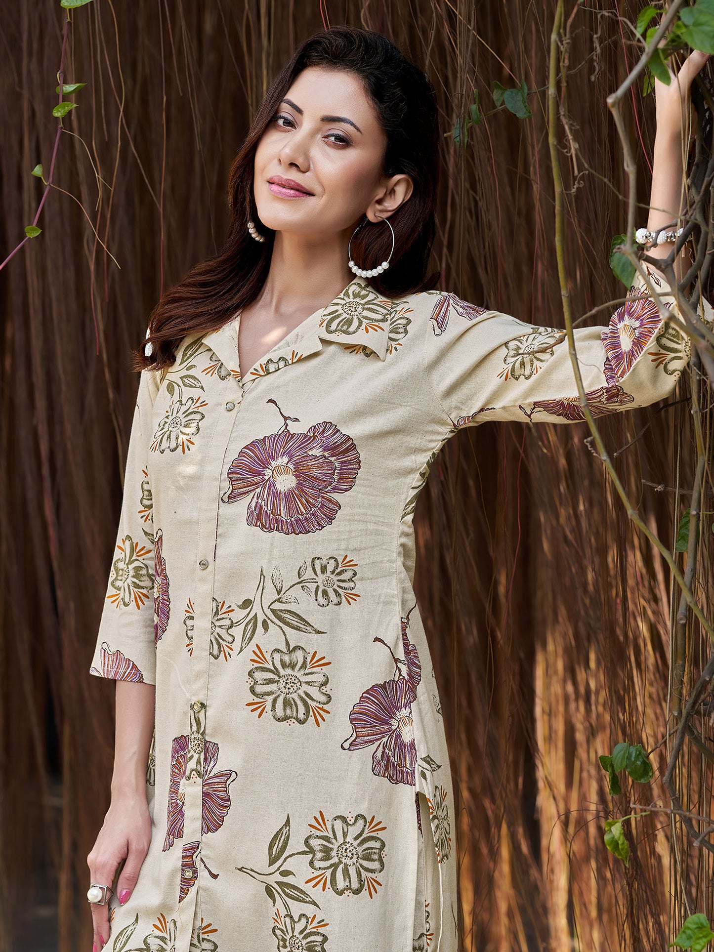 Women Multicolor Cotton Floral Printed Co-Ord (Set of 2)