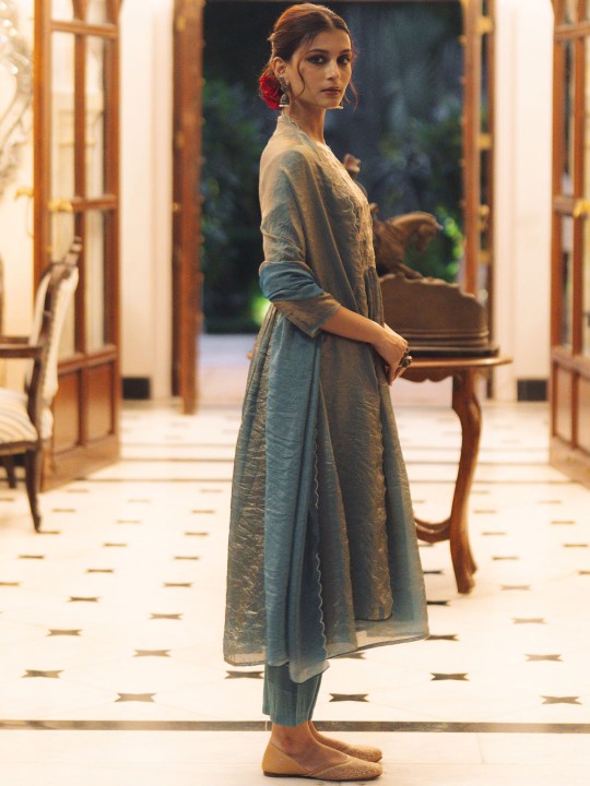 anayna Women Ethnic Motifs Embroidered Pleated Kurta