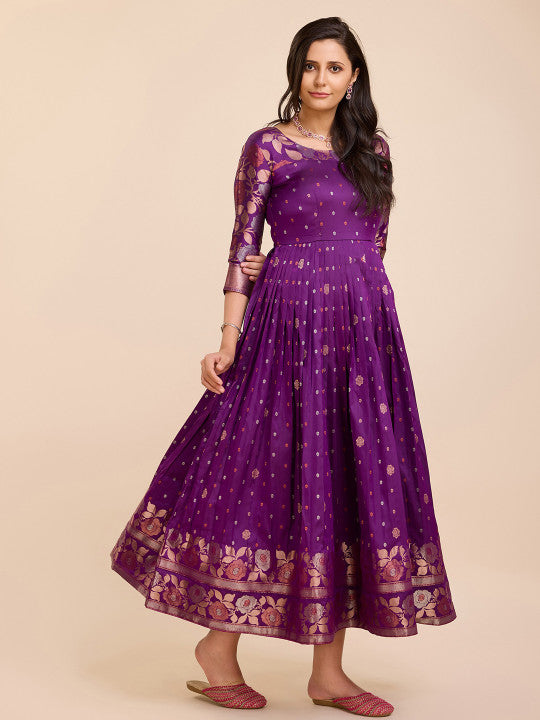 Tasarika Ethnic Motifs Printed Round Neck Fit & Flare Maxi Dress