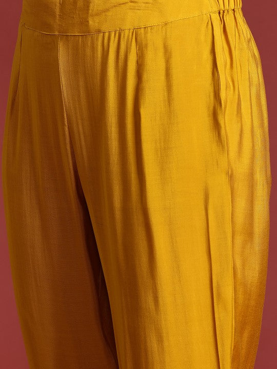 all about you Women Ethnic Motifs Yoke Design Kurta with Trousers & Dupatta