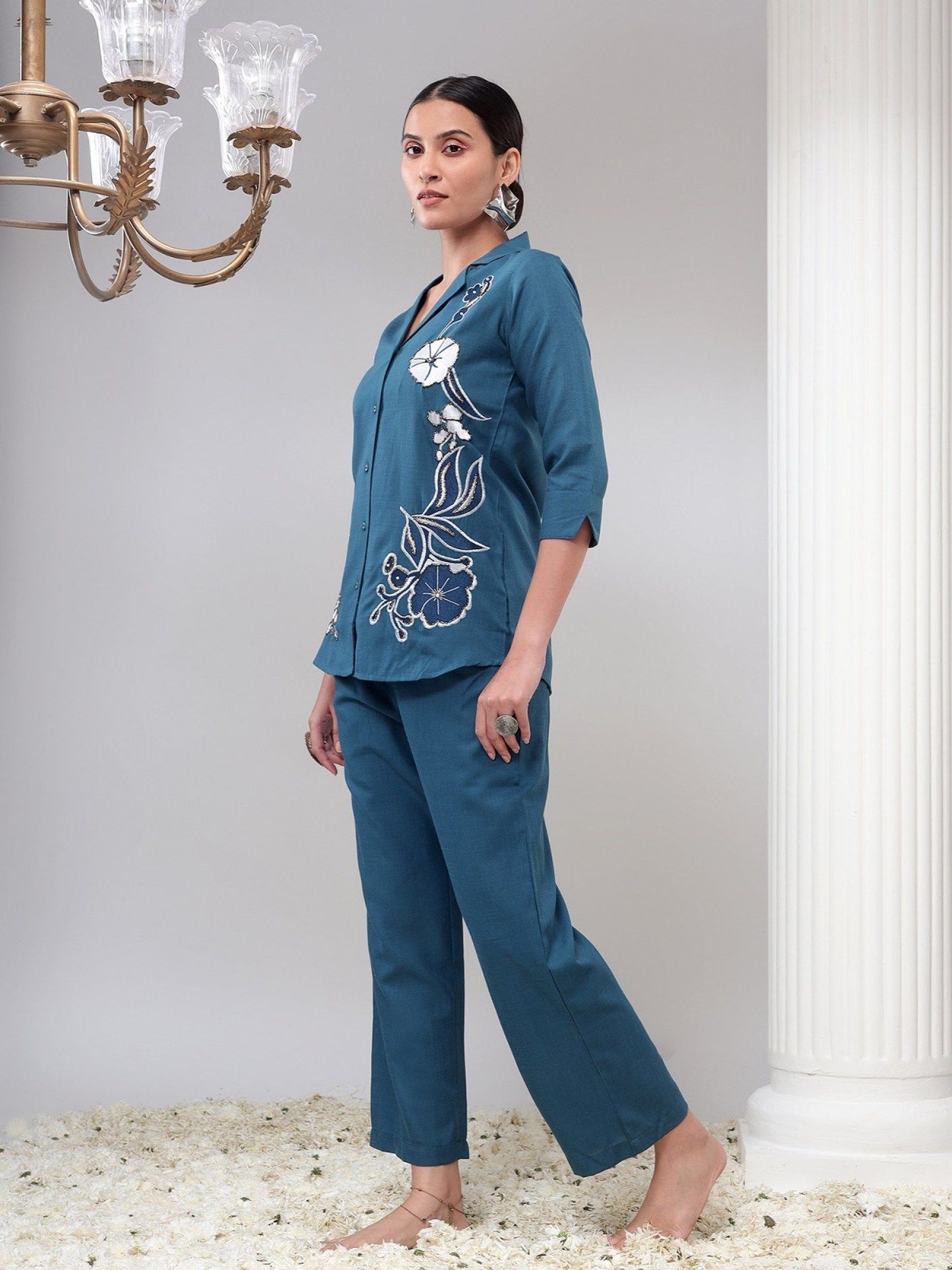 Teal Shirt and Trouser (Set of 2)