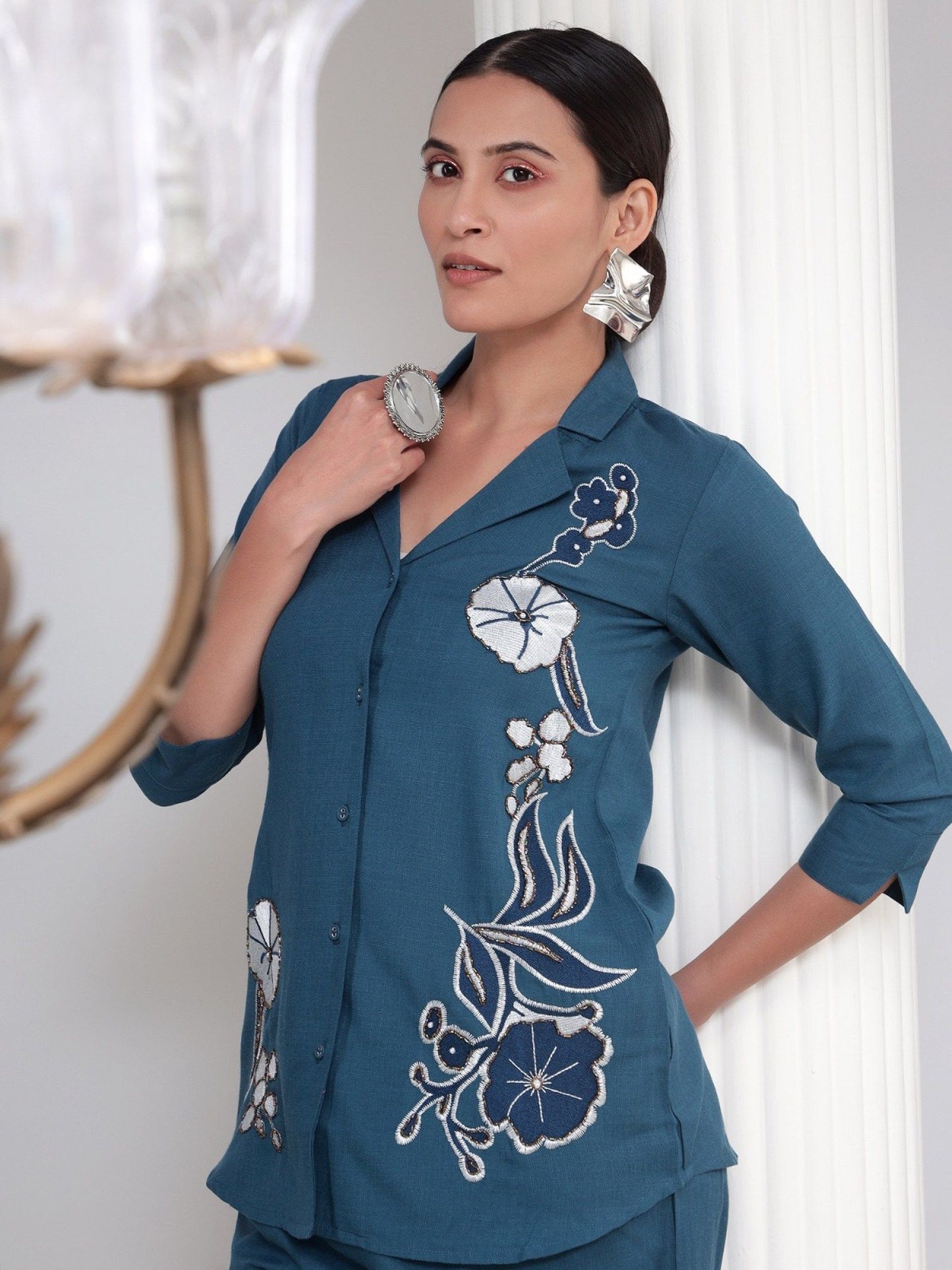 Teal Shirt and Trouser (Set of 2)