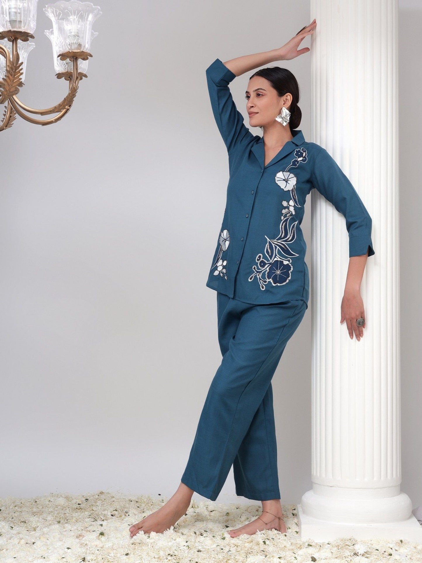 Teal Shirt and Trouser (Set of 2)