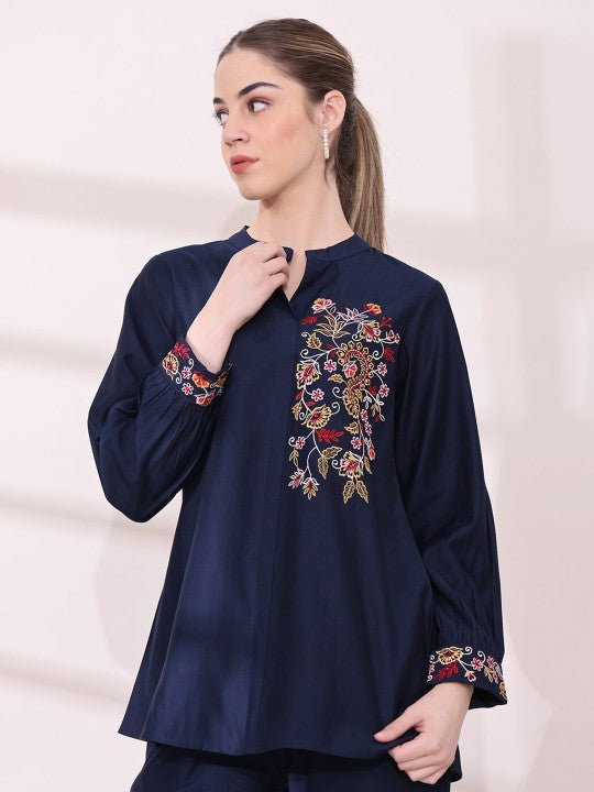 Anouk Embroidered Straight Top & Trouser