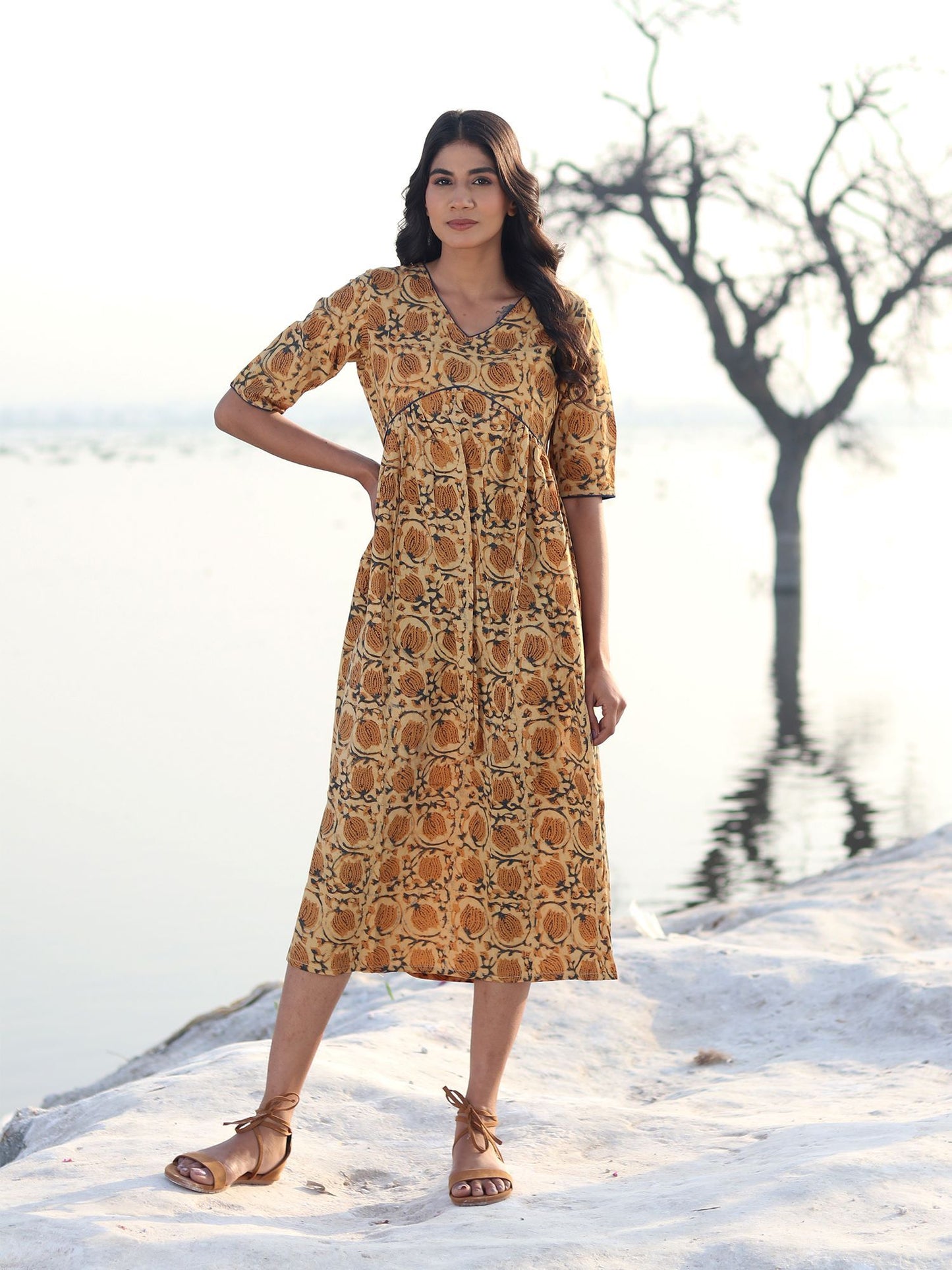 Printed Cotton Dress