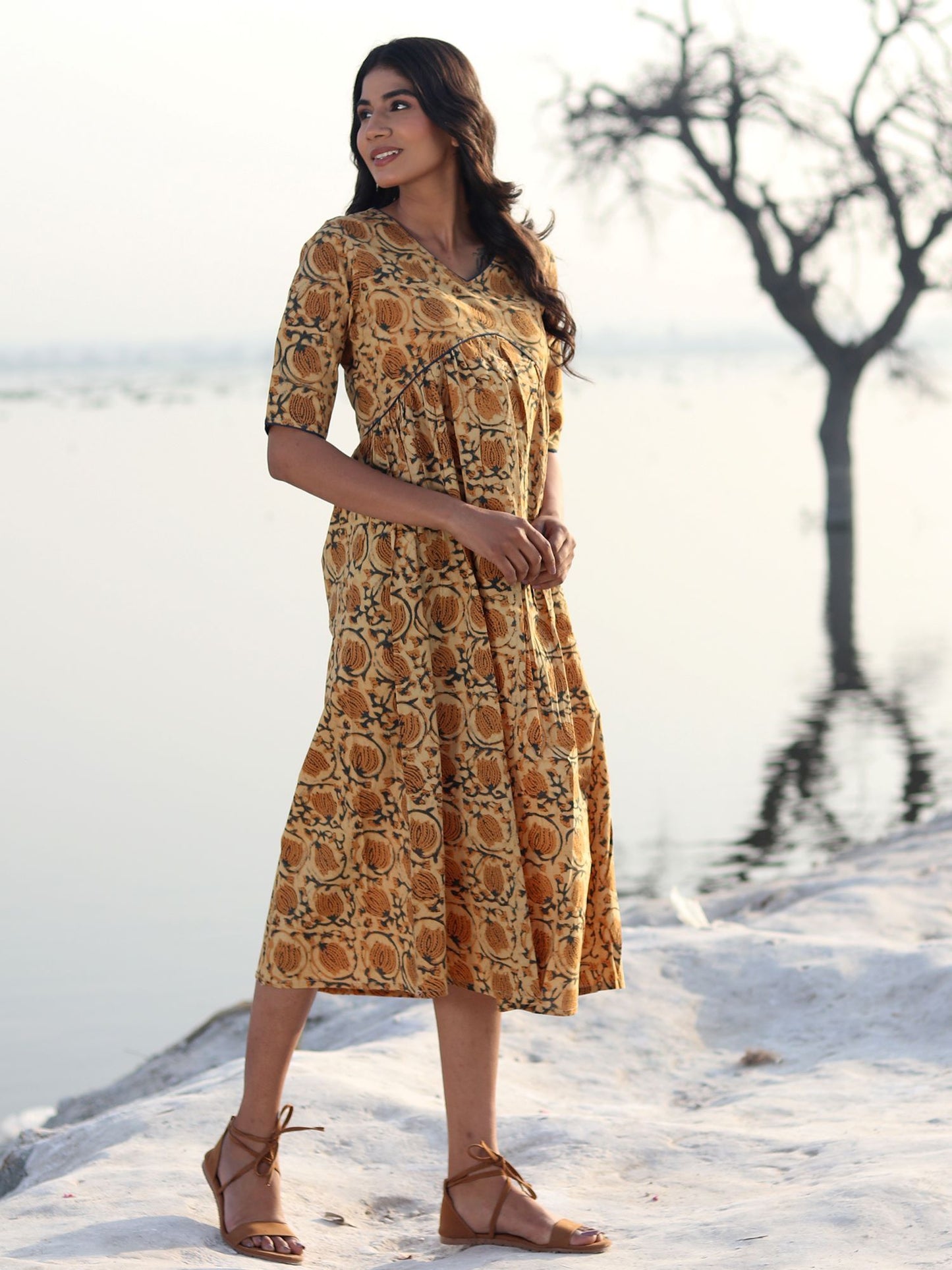 Printed Cotton Dress