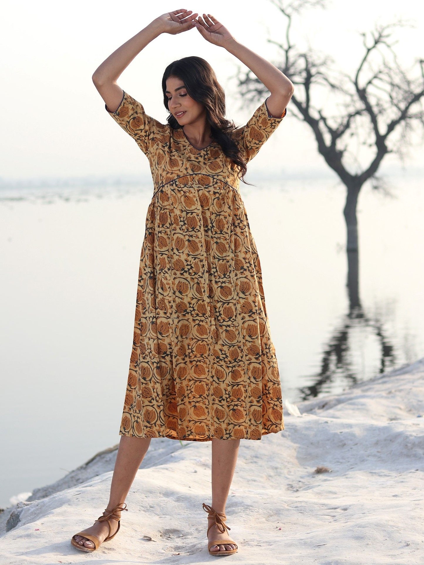 Printed Cotton Dress