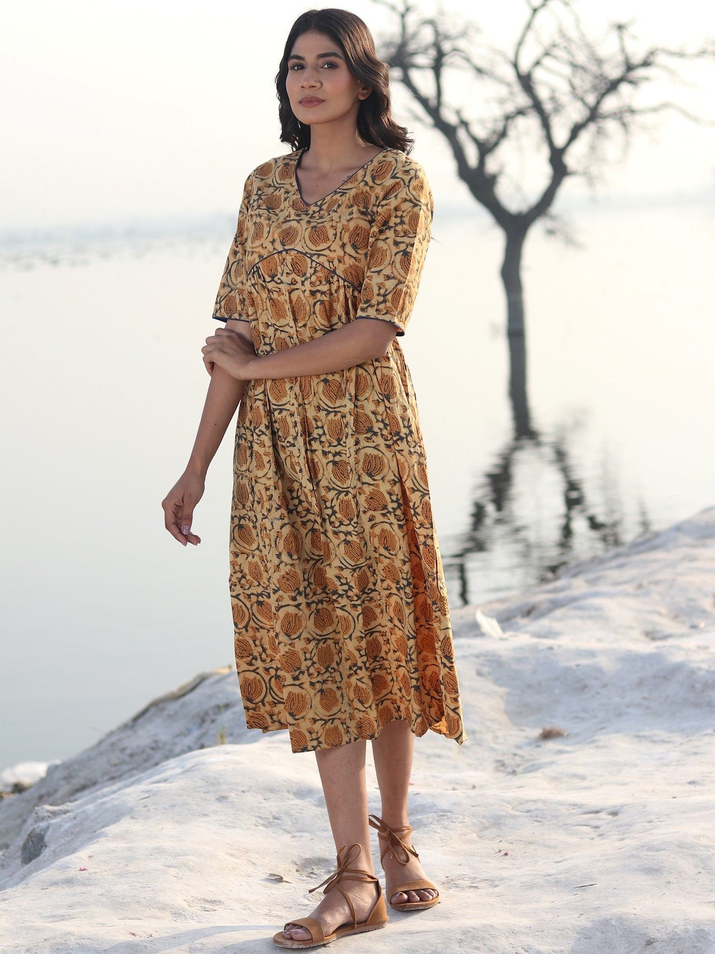 Printed Cotton Dress