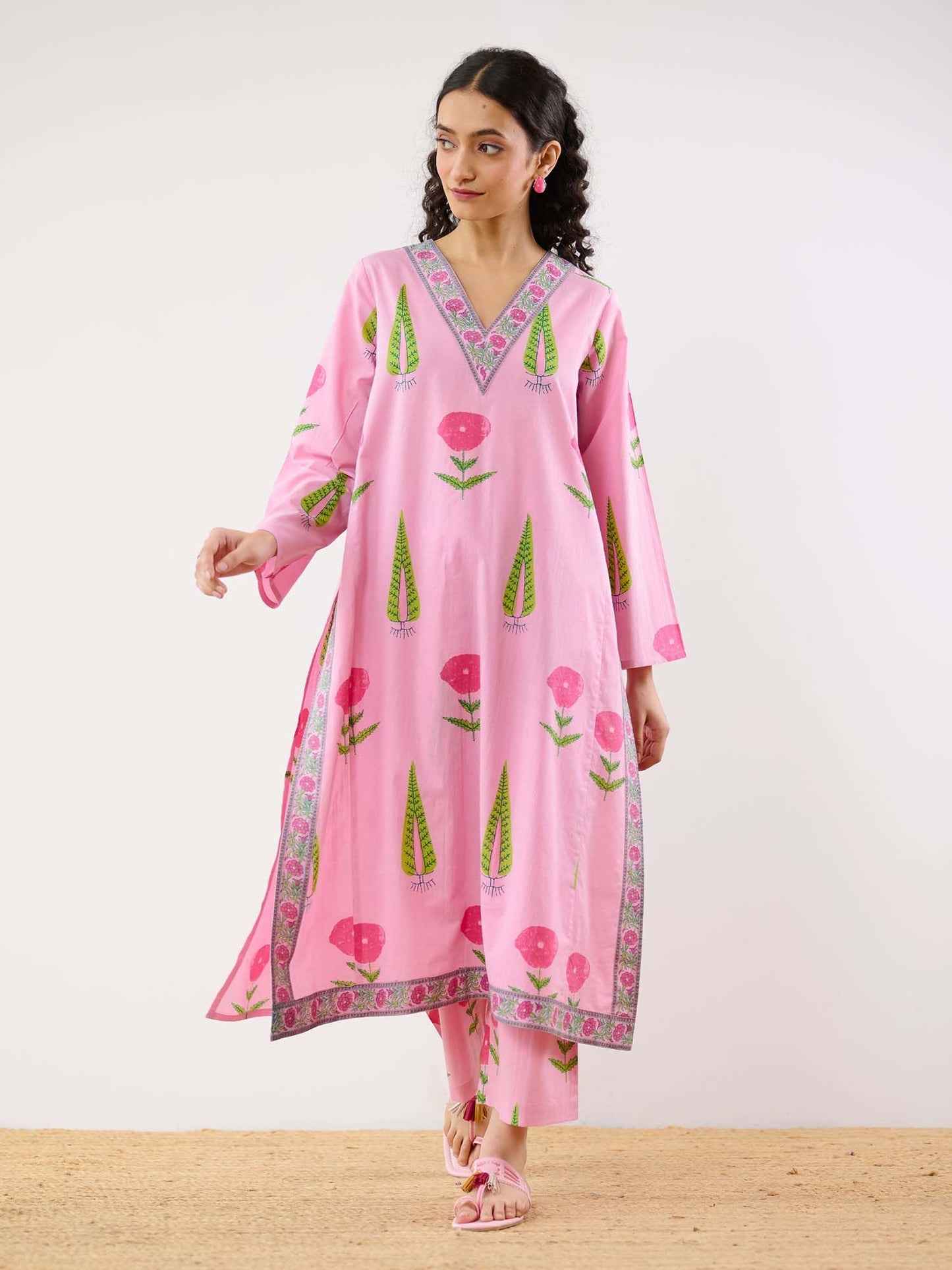 Printed Kurta and Pant Co-ord (Set of 2)