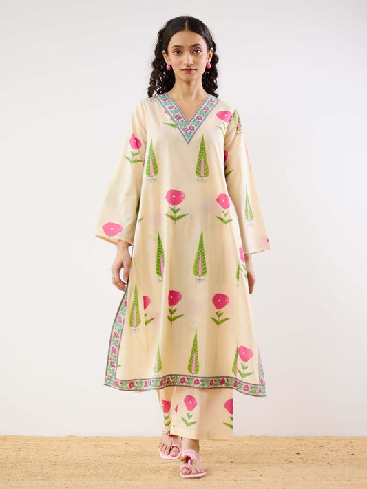Printed Kurta and Pant Co-ord (Set of 2)