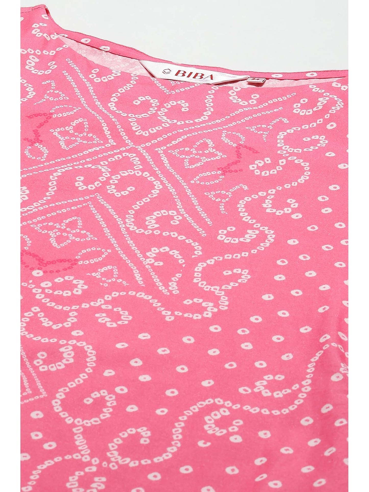 Women's Pink Printed Straight Kurta with Palazzo and Dupatta (Set of 3)