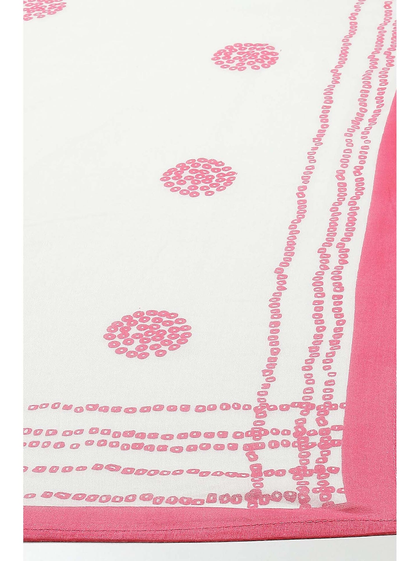 Women's Pink Printed Straight Kurta with Palazzo and Dupatta (Set of 3)
