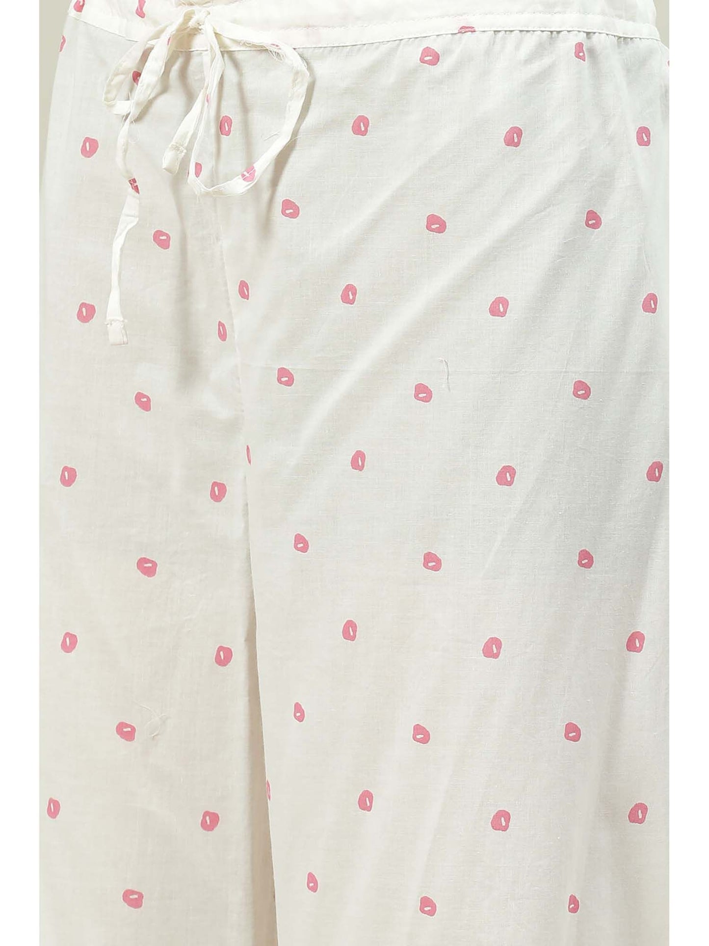 Women's Pink Printed Straight Kurta with Palazzo and Dupatta (Set of 3)