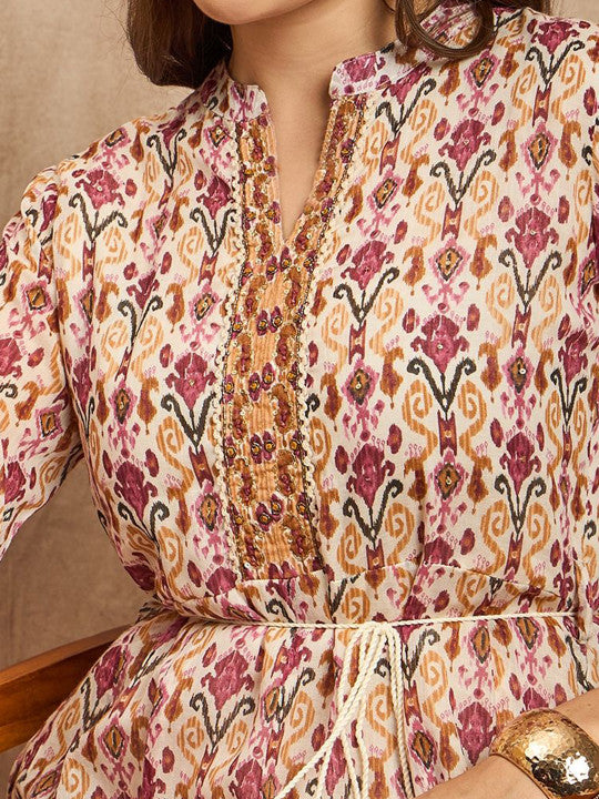 CHETI Floral Print Halter Neck Maxi Dress