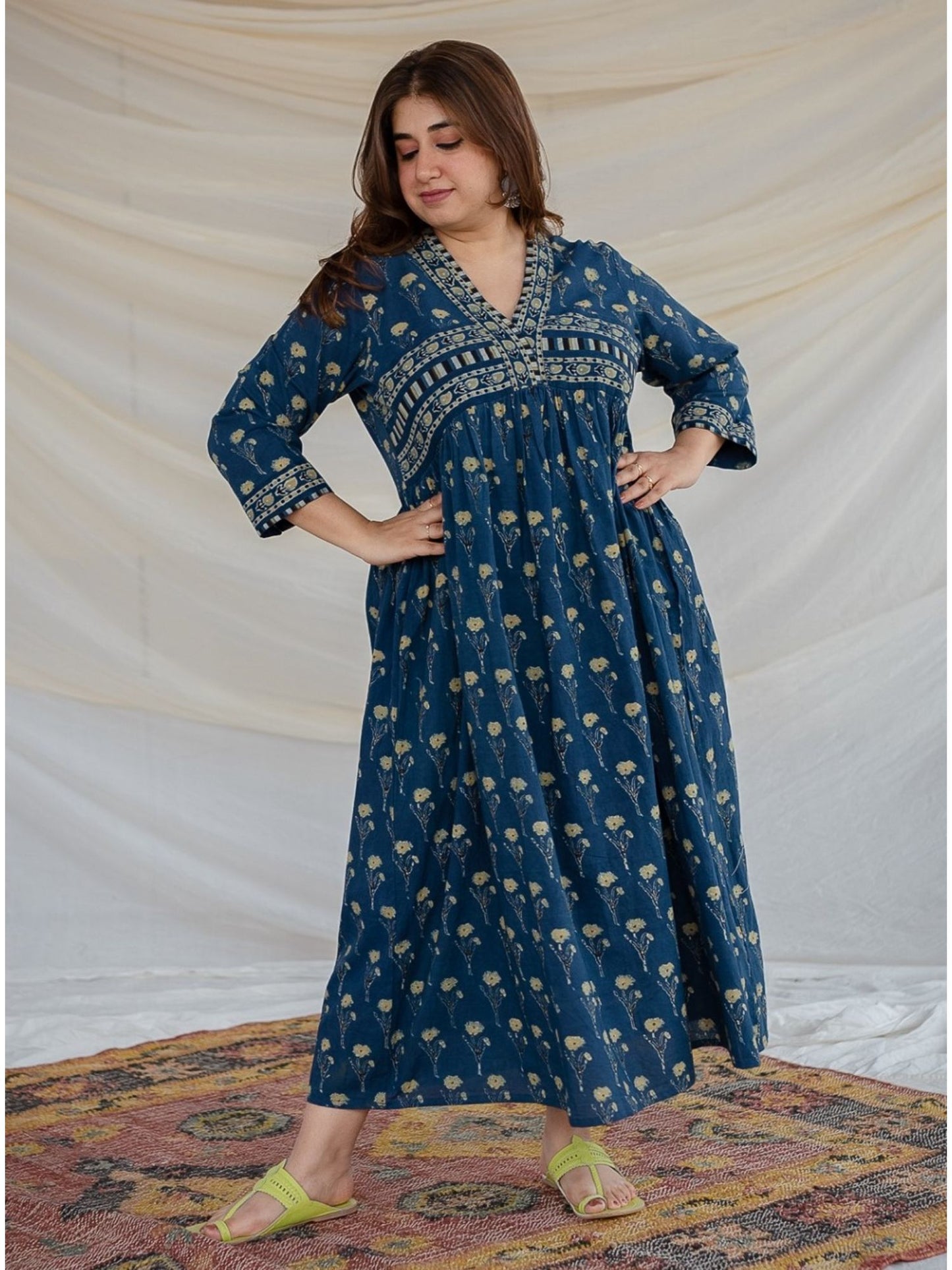 Ajrakh Cotton Maxi Dress