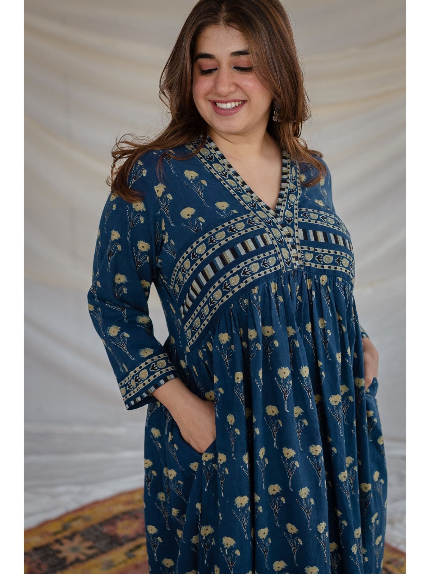 Ajrakh Cotton Maxi Dress