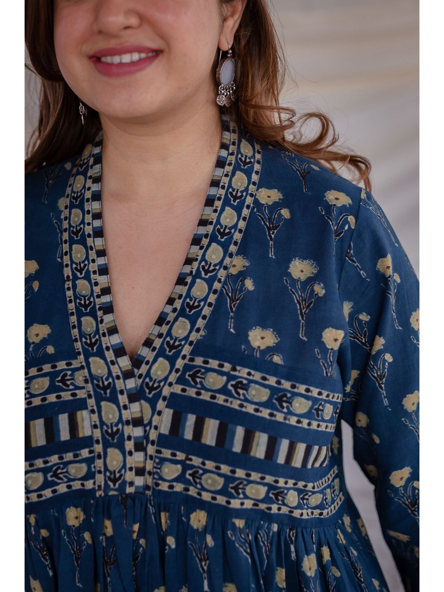 Ajrakh Cotton Maxi Dress