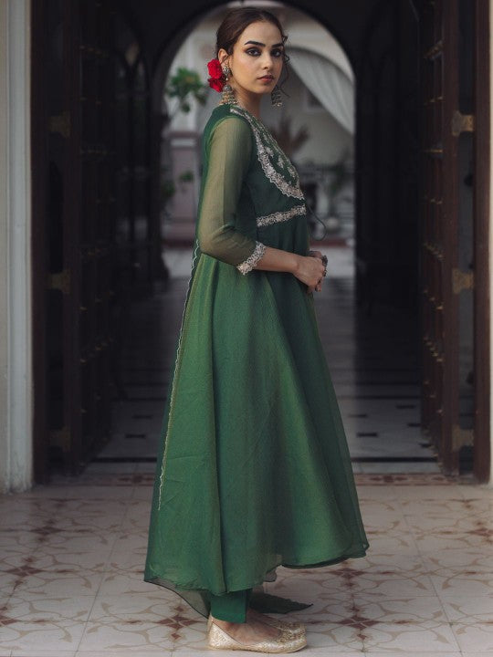 anayna Women Ethnic Motifs Embroidered Panelled Kurta