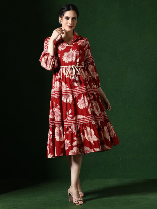 Jaipur Kurti Embroidered Pure Cotton Ethnic Dress