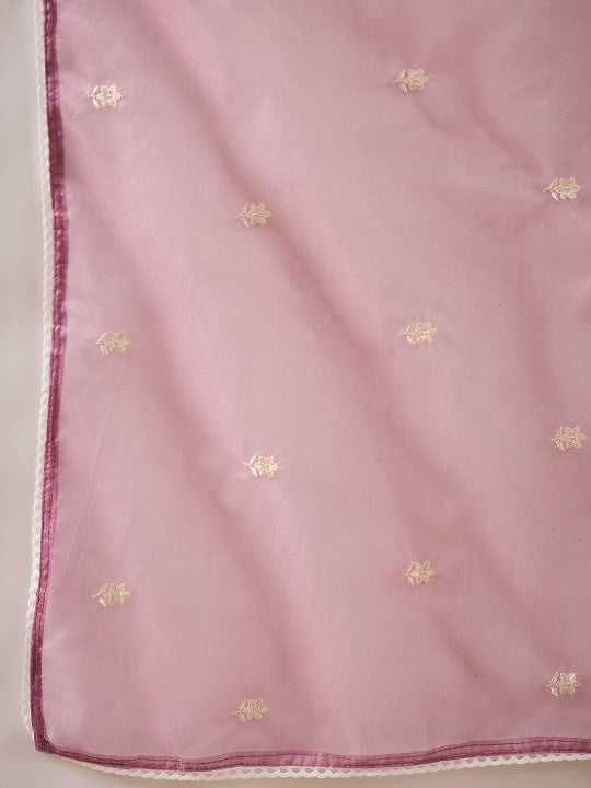 Varanga Women Floral Embroidered Kurta with Trousers & Dupatta