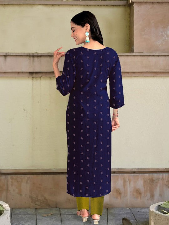 GoSriKi Women Ethnic Motifs Printed Regular Kurta with Trousers & With Dupatta