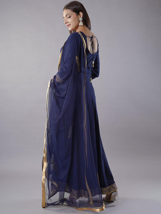 Utsav Fashion Women Empire Gotta Patti Kurta with Trousers & With Dupatta