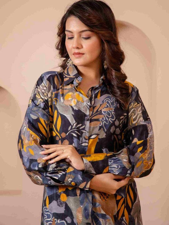 Aralia Printed Top With Trousers Co-Ords
