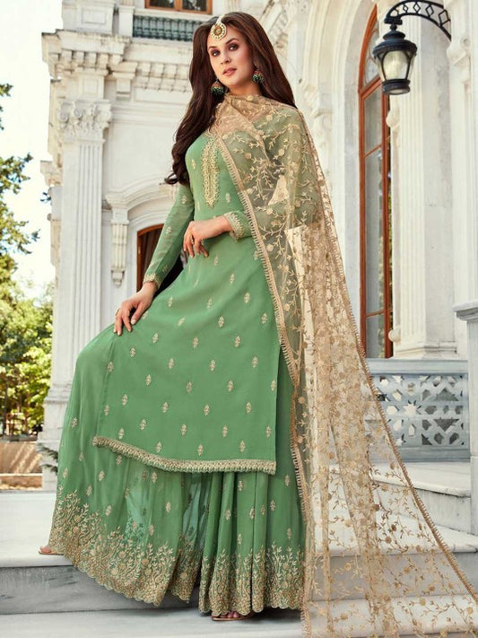 cbazaar Floral Embroidered Straight Kurta