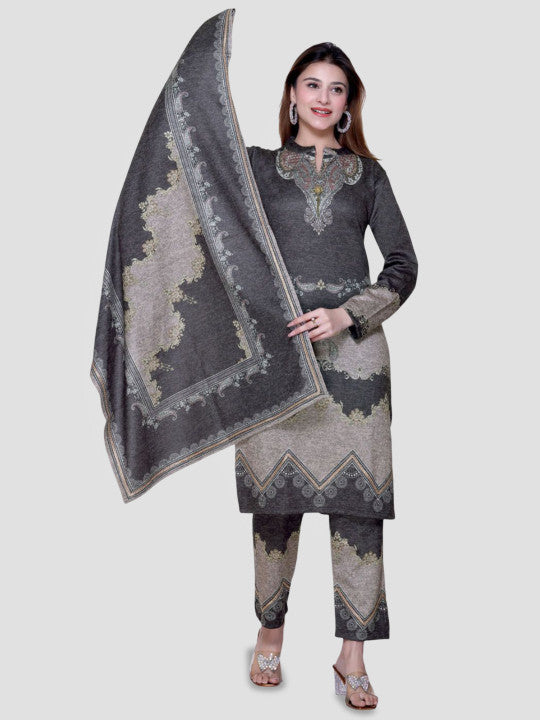 aarbee Women Ethnic Motifs Printed Kurta with Trouser & Dupatta