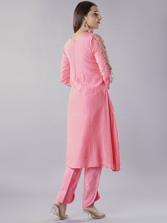 Utsav Fashion Women Ethnic Motifs Embroidered Regular Sequinned Kurta