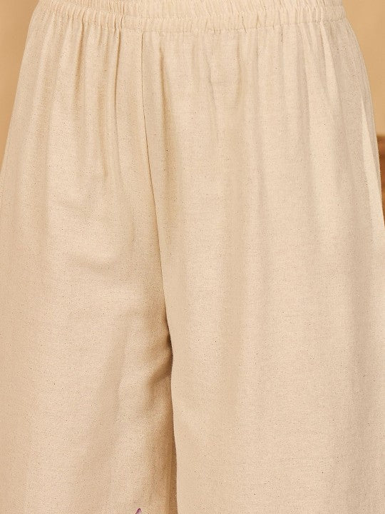 Floral Printed Pure Cotton Tunic With Trouser