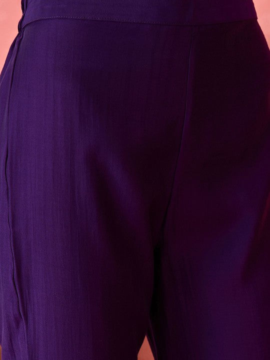 Zari Sequence Embroidered Anarkali Kurta