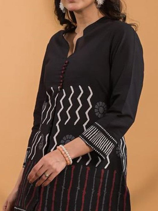 Printed Pure Cotton Tunic With Palazzo Co-Ords